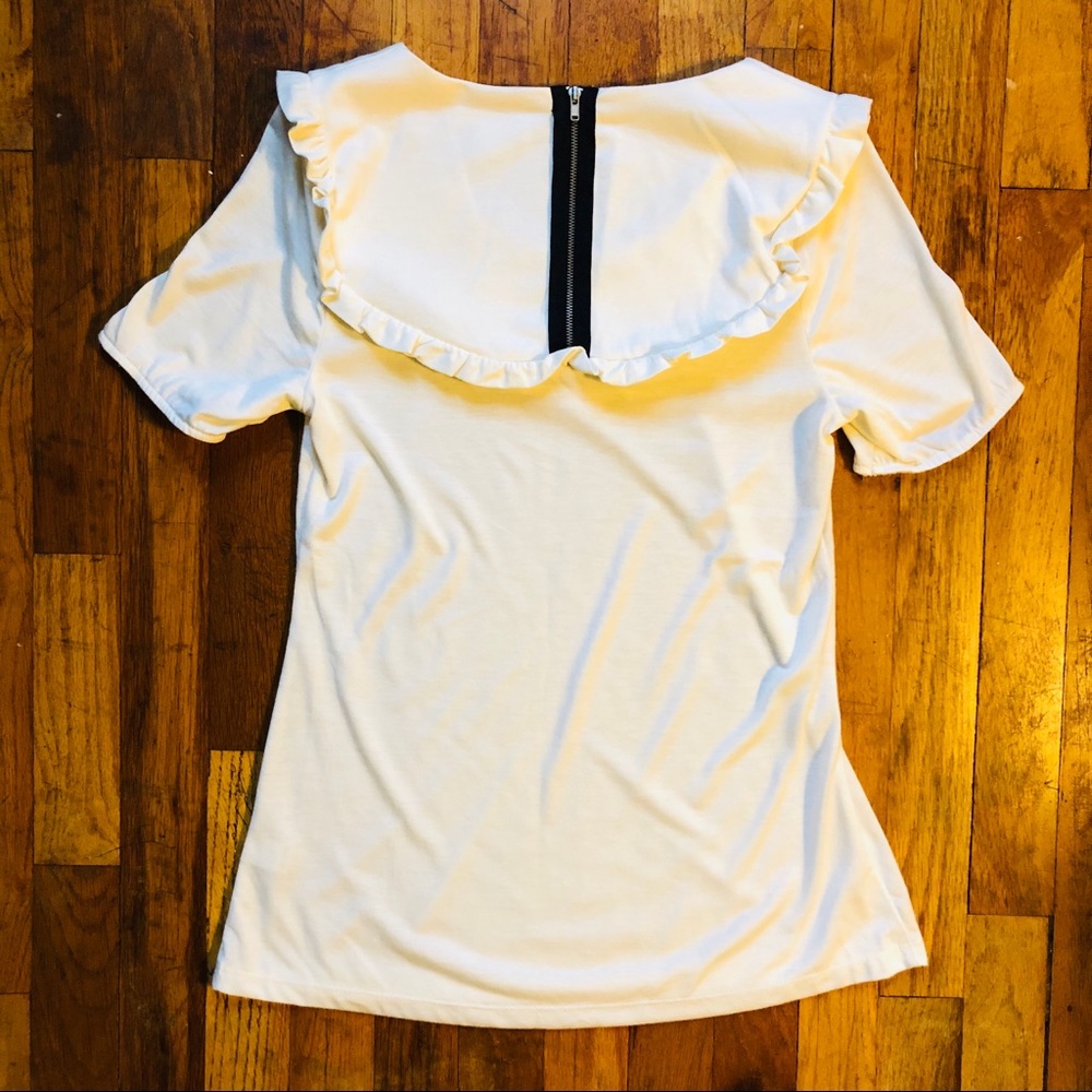 XHILARATION Off White Ruffle Blouse - NWOT - Picture 3 of 5